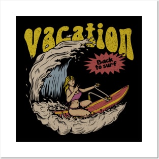 Back to surf vacation Posters and Art